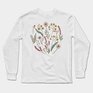 Bedtime tea calming herbs in mint green Long Sleeve T-Shirt